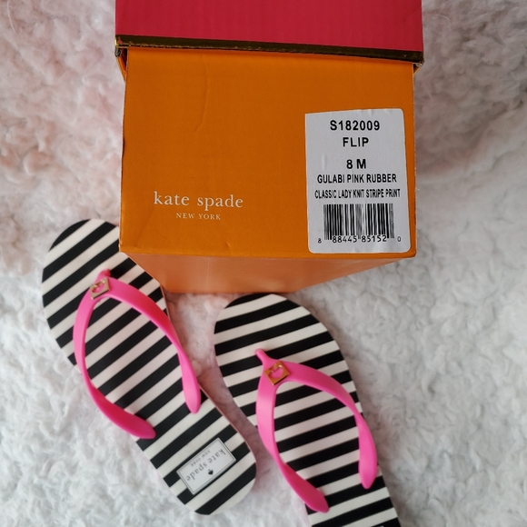 Kate Spade Gulabi stripe flip flops, - Picture 4 of 7